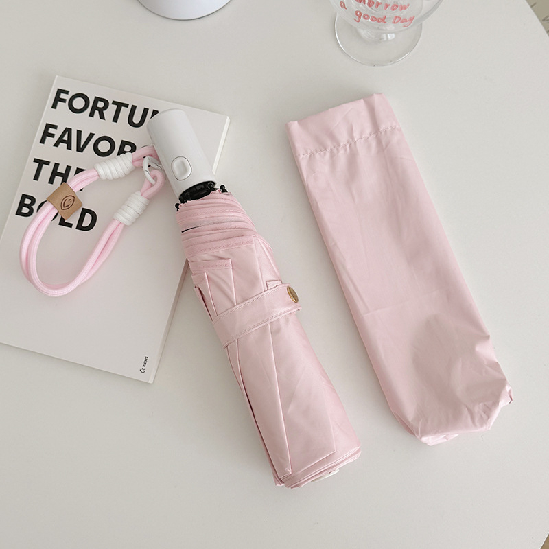 Her and His Love Automatska kišobran za kišu i sunce, s 8 željeznih rebara, 3-slojni dizajn, UV zaštita UPF50+, Impact Cloth materijal