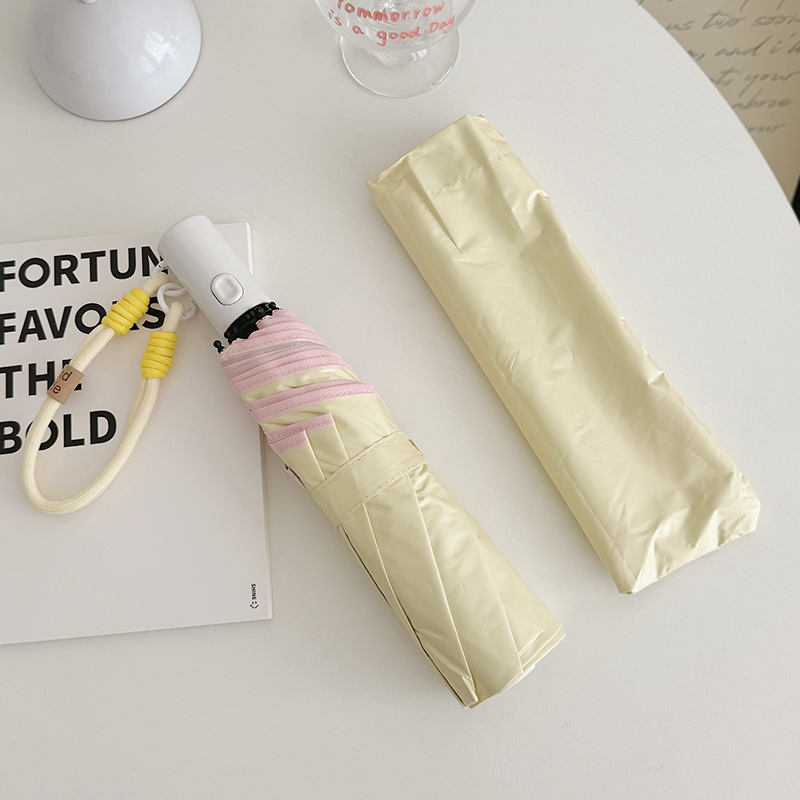 Her and His Love Automatska kišobran za kišu i sunce, s 8 željeznih rebara, 3-slojni dizajn, UV zaštita UPF50+, Impact Cloth materijal
