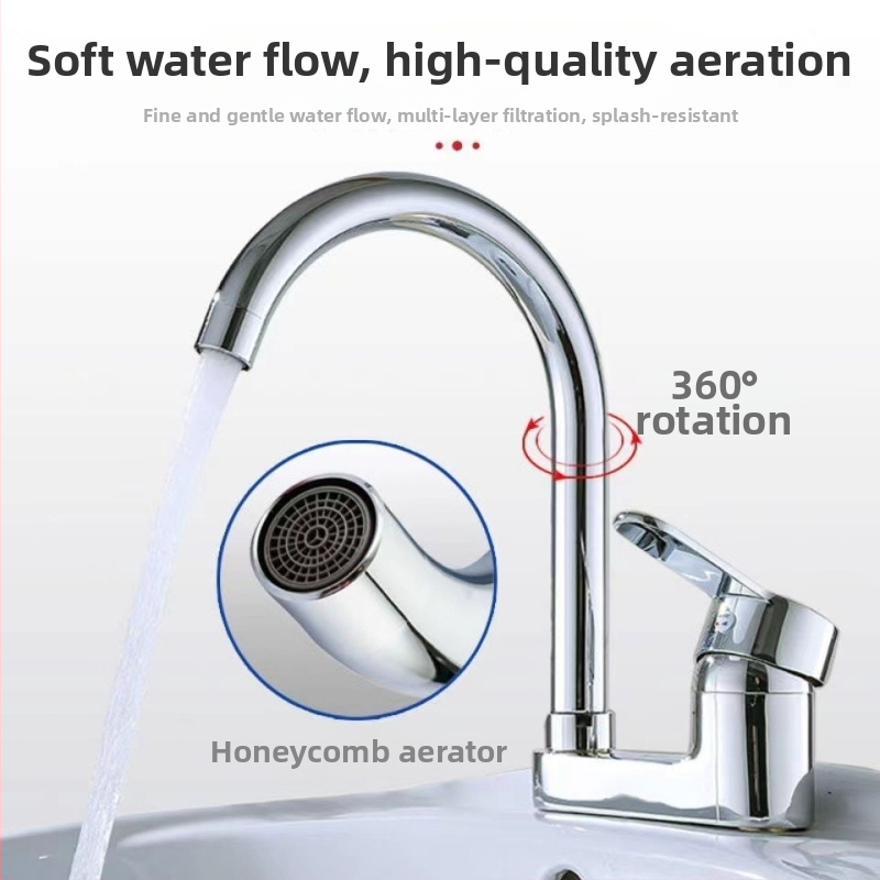 Réz anyagú kettőlyukas mosdócsaptelep, meleg–hideg keverés, kerámiabetét, modell 1201, emelhető működés