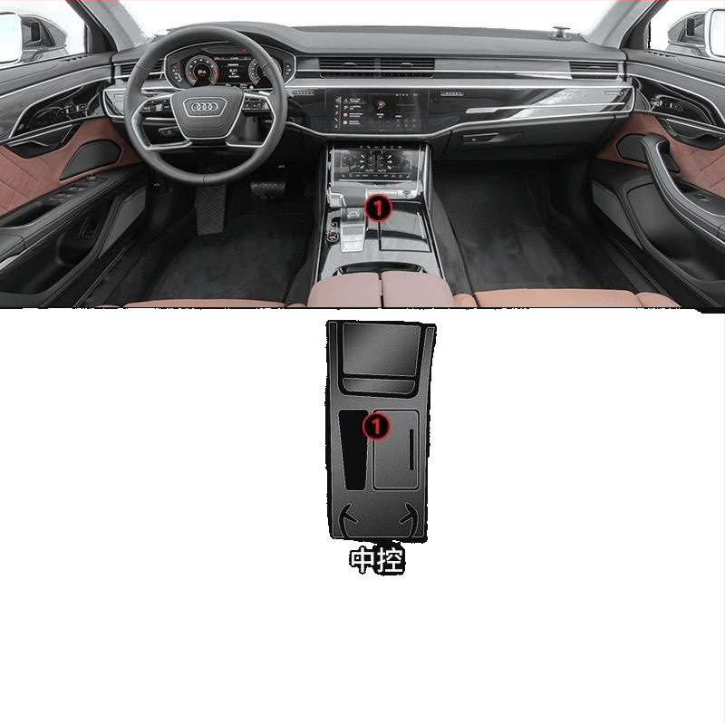 TPU φιλμ εσωτερικής προστασίας για κεντρική κονσόλα και πίνακα οργάνων Audi A8L/S8, διαφανές αυτοκόλλητο για περιοχή επιλογέα ταχυτήτων