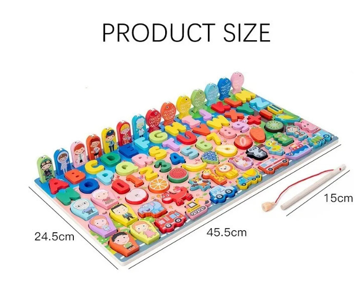 Donglin Montessori fa háromdimenziós oktatási panel korai tanuláshoz – számok és formák, összeadás és kivonás; anyag: fa; márka: Donglin; származás: Lishui, Zhejiang; életkor: 0–3 év