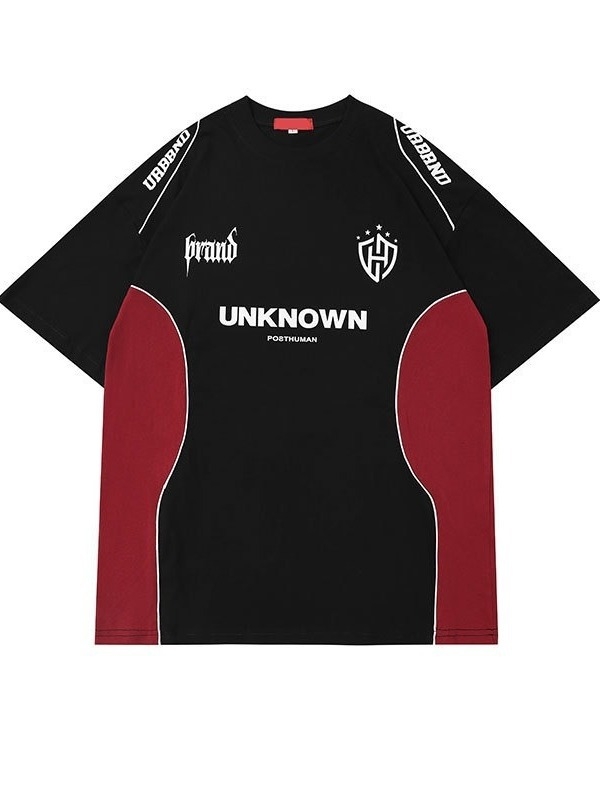 Muška sportska majica kratkih rukava s Raglan rukavima, okrugli izrez, poliester, prozračan materijal, patchwork otisak