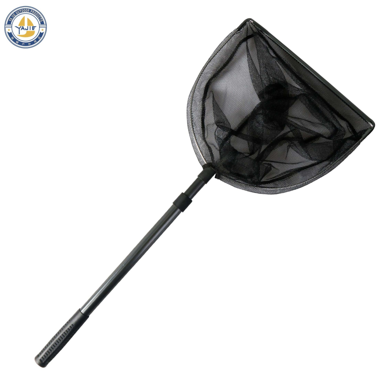 YJ Aquahunter Nova japanskog stila mreža s plosnom glavom, teleskopska, sklopiva, 2 dijela, 113 mm, aluminijska legura, za ribolov i hvatanje rakova