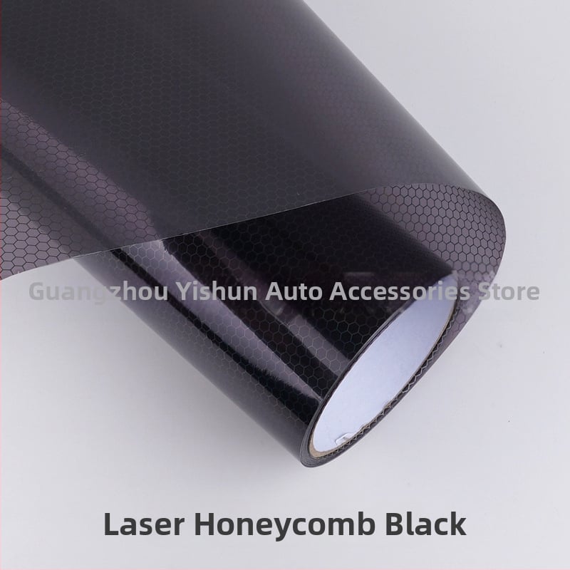 Автомобилен стикер за задно светло – лазерна мрежеста шарка, PVC фолио, самозалепващ монтаж