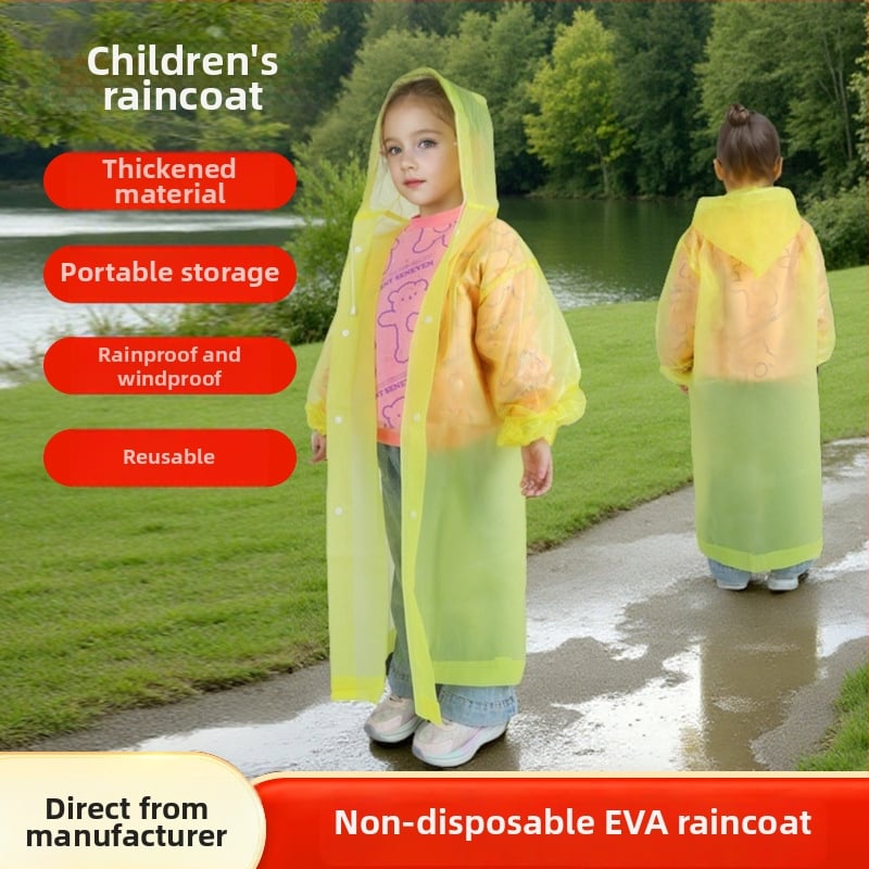Pelerină de ploaie pentru copii din EVA, poncho într-o singură bucată, portabil pentru activități în aer liber
