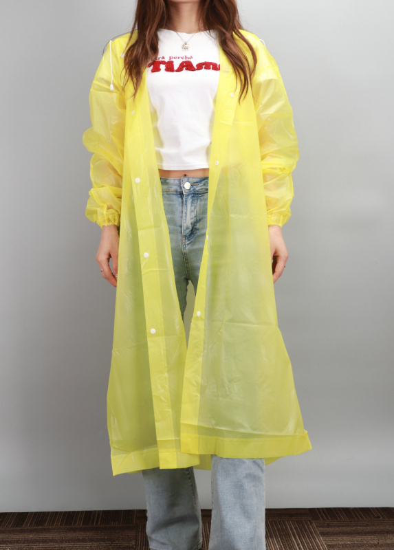 Дъждобран от EVA за възрастни, едночастов модел, подходящ за походи и разходки на открито, повторно използваем, с печат на лого и възможност за персонализиране.