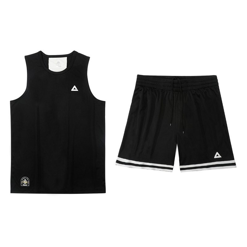 Unisex set bez rukava za trčanje i šorceva, 100% poliester, prozračan i brzo se suši, pogodan za košarku i fitness