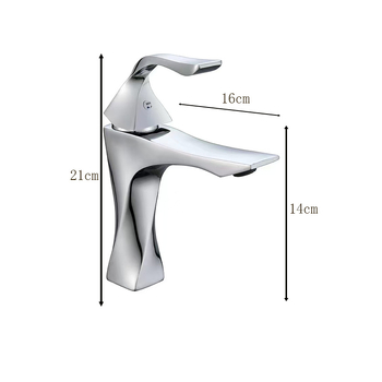 Miješac za umivaonik – bakarna legura, keramički disk ventil, podizni mehanizam, 0–90°C