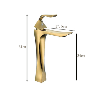 Miješac za umivaonik – bakarna legura, keramički disk ventil, podizni mehanizam, 0–90°C