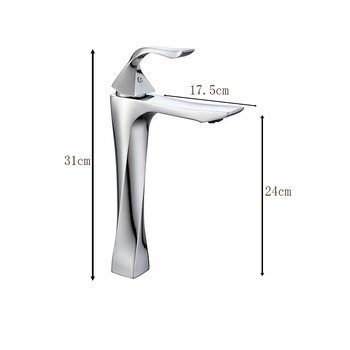 Miješac za umivaonik – bakarna legura, keramički disk ventil, podizni mehanizam, 0–90°C