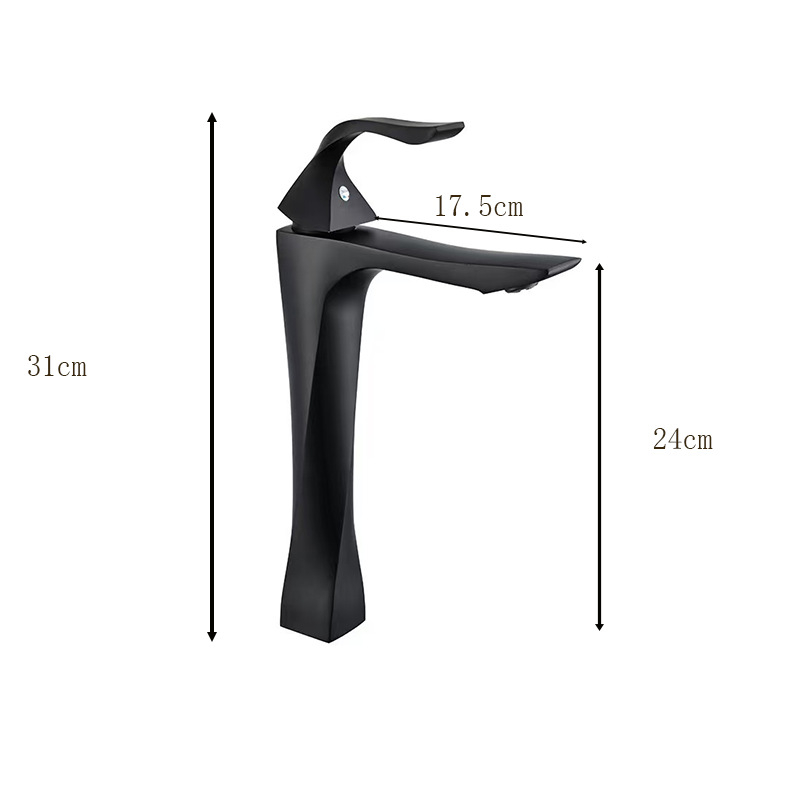 Miješac za umivaonik – bakarna legura, keramički disk ventil, podizni mehanizam, 0–90°C