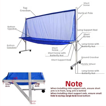 Sieť na zber loptičiek pre stolný tenis, prenosná, s rámom na viac loptičiek