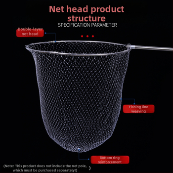 Nylonová monofilamentová hlava siete na rybolov, priehľadná