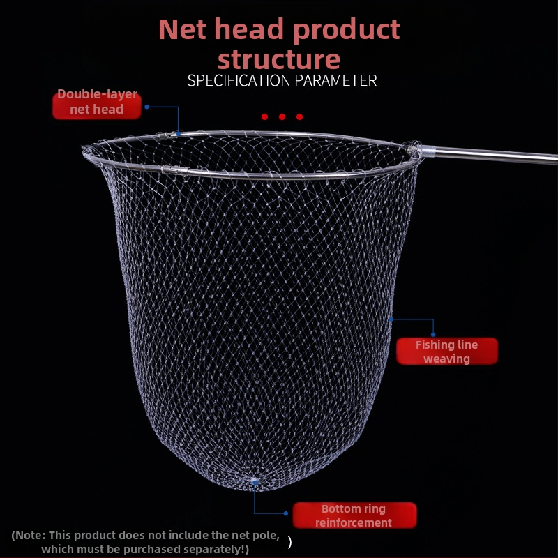 Nylonová monofilamentová hlava siete na rybolov, priehľadná