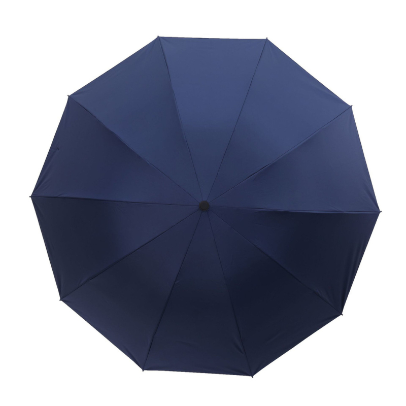 Сгъваем чадър с 10 подсилени спици, UPF над 30, подсилен сенник, метални ребра и средна пръчка от желязо