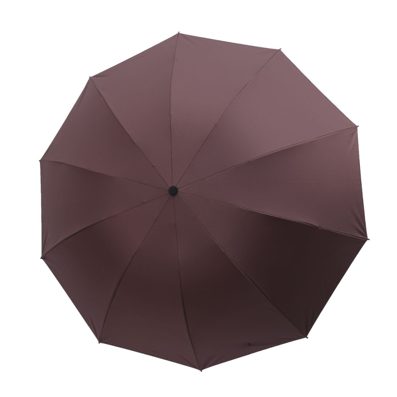 Сгъваем чадър с 10 подсилени спици, UPF над 30, подсилен сенник, метални ребра и средна пръчка от желязо