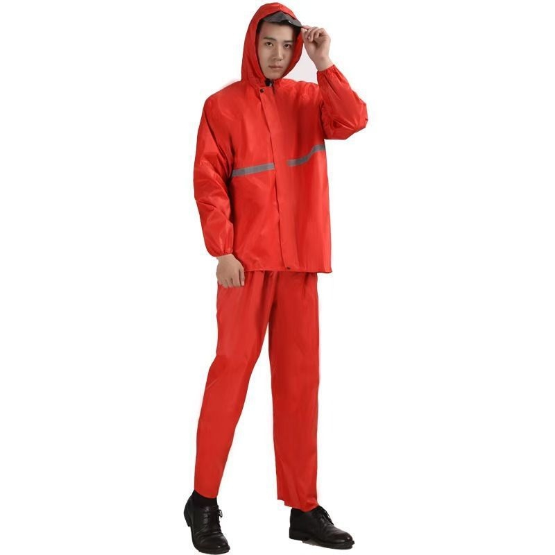 Женски разделен комплект дъждобран и дъждовни панталони за колоездене — пълна водоустойчивост, отражателни елементи