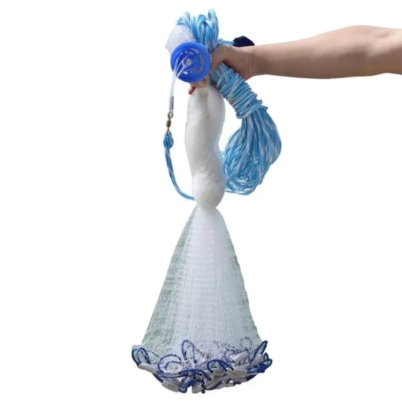 Ručna mreža bez prstena, tradicionalna mreža za ribolov, monofilament