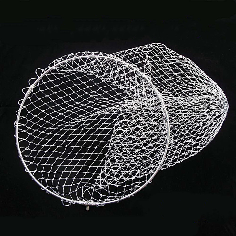 Главата на риболовна мрежа с пръстен от неръждаема стомана, гумено жило, голямо око и бързосъхнеща мрежеста чанта