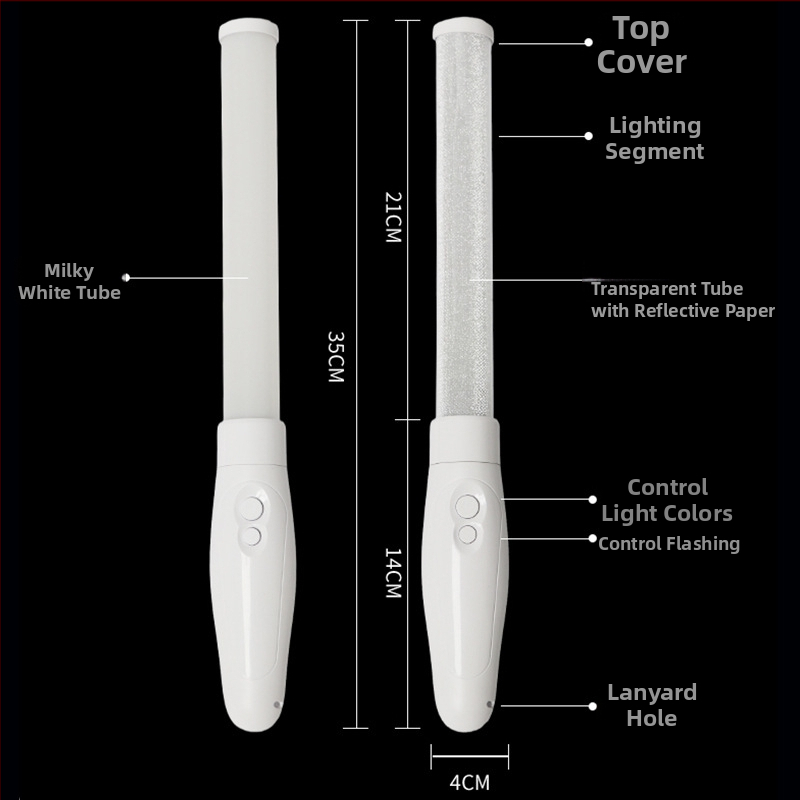 LED žiarič s 15 farebnými zmenami, tlač loga, ABS+PS, ručne držaný rekvizit