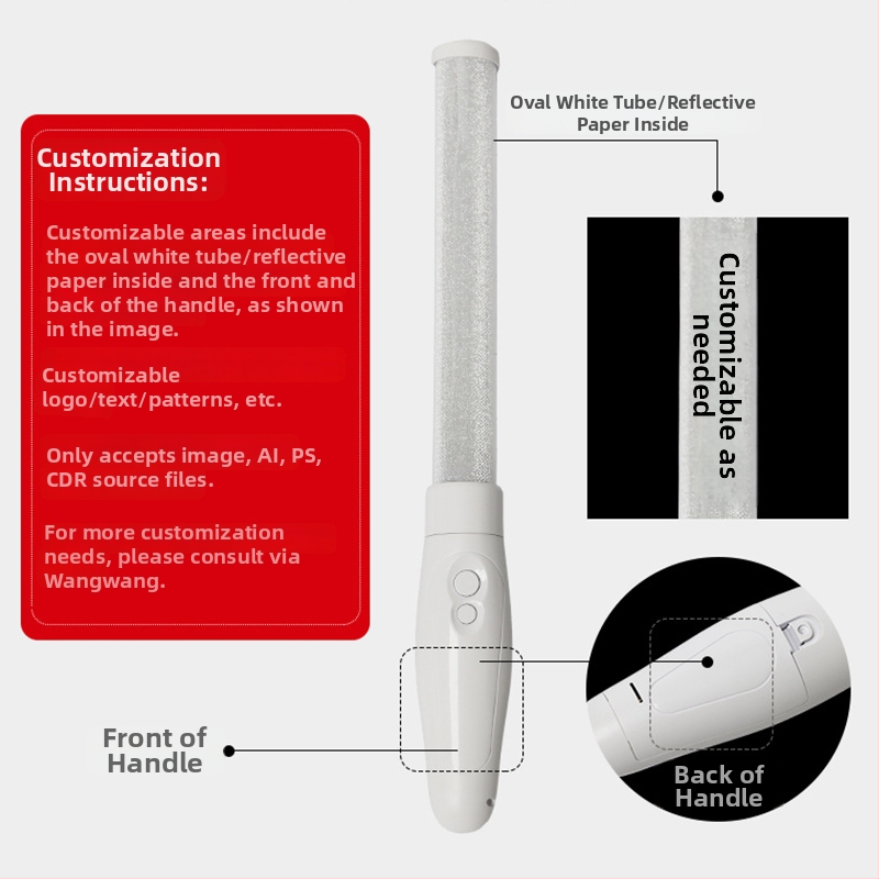 LED žiarič s 15 farebnými zmenami, tlač loga, ABS+PS, ručne držaný rekvizit