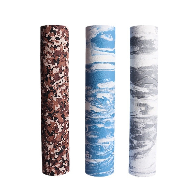 Joga prostirka s kamuflažnim uzorkom, TPE, debljina 6 mm, težina 1000 g, prilagodba dostupna
