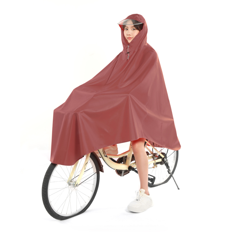 Egyrészes kerékpáros poncsó, Oxford anyagból készült esőkabát, PVC vízálló réteg, felnőtt, 1 személy, logó testreszabás