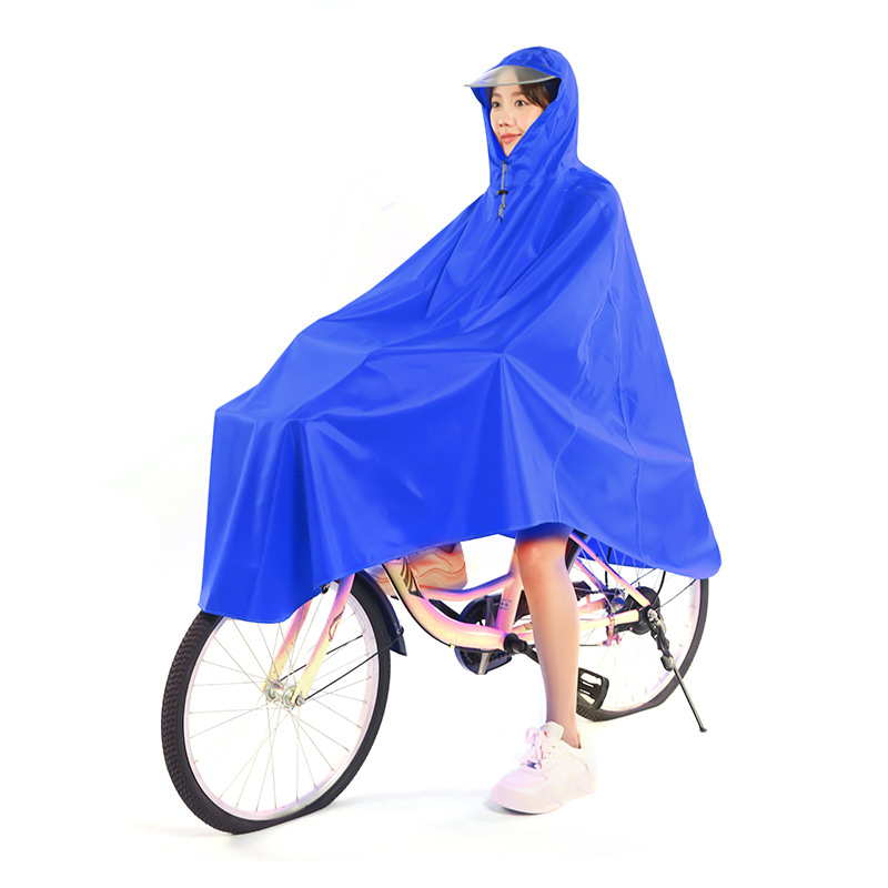 Egyrészes kerékpáros poncsó, Oxford anyagból készült esőkabát, PVC vízálló réteg, felnőtt, 1 személy, logó testreszabás