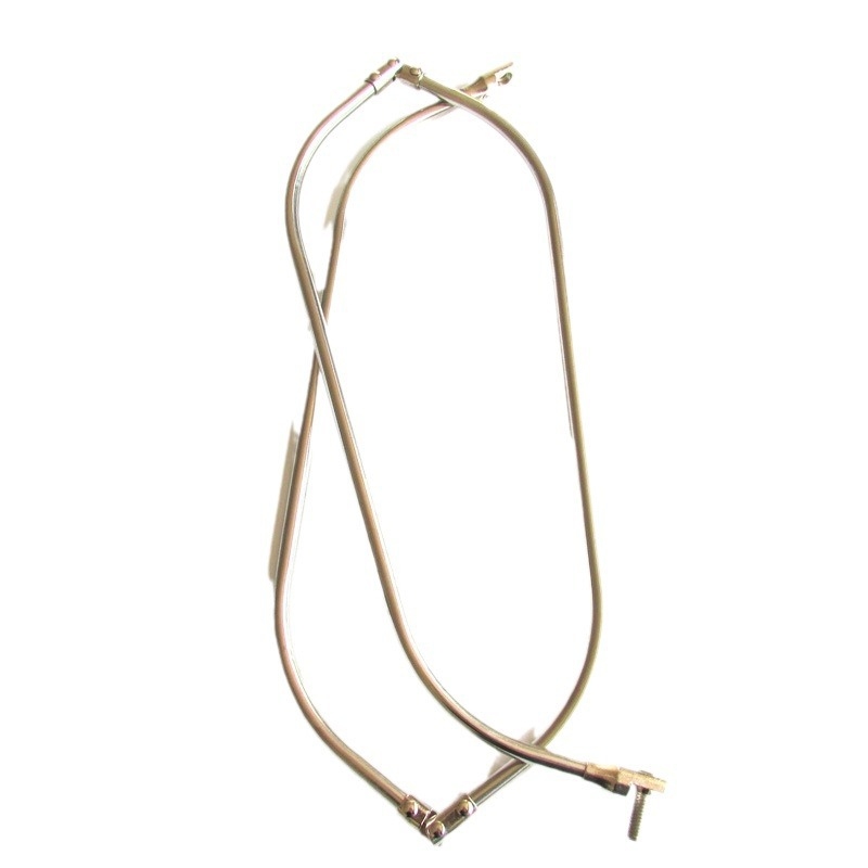 Rozsdamentes acél halászhálófej összecsukható körhurokkal és háromszög alakú gyűrűvel, csavarokkal, 8 mm vastag üreges gyűrű