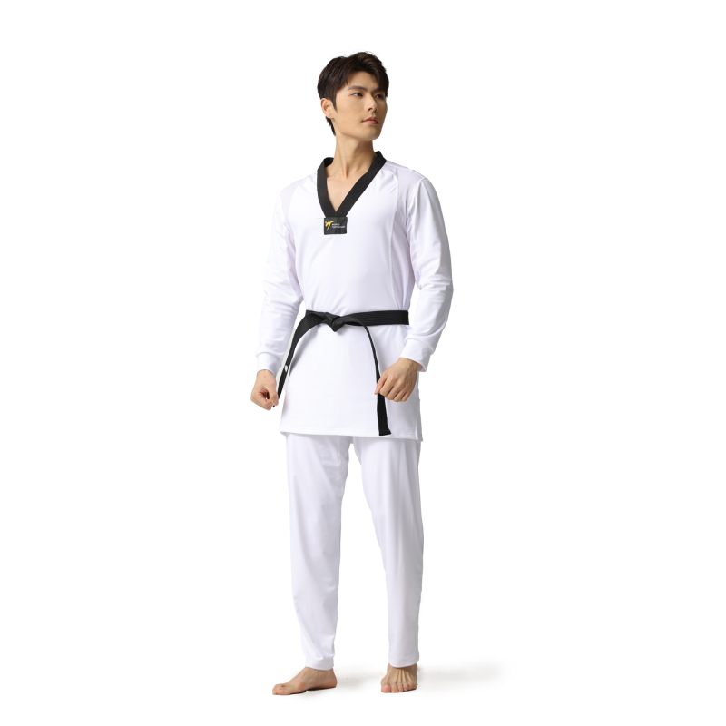 Taekwondo natjecateljska odjeća, tijesni kroj, najlon/spandeks 80/20, mrežasta prozračna tkanina, brzo sušenje