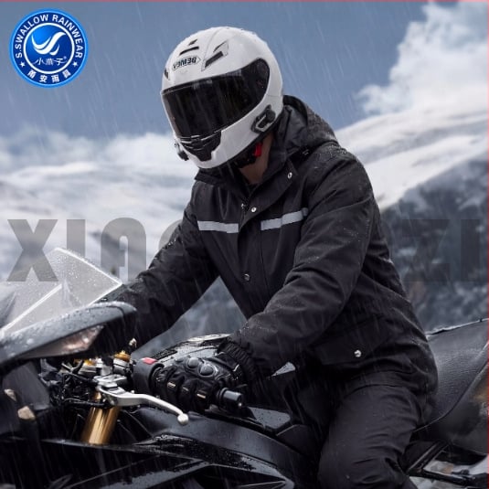 Odvojeni kišni kaput i hlače set za motocikl/električni bicikl, marka Swallow, tkanina 23 denier Spring Spun, vodootporni PVC sloj, za odraslu osobu