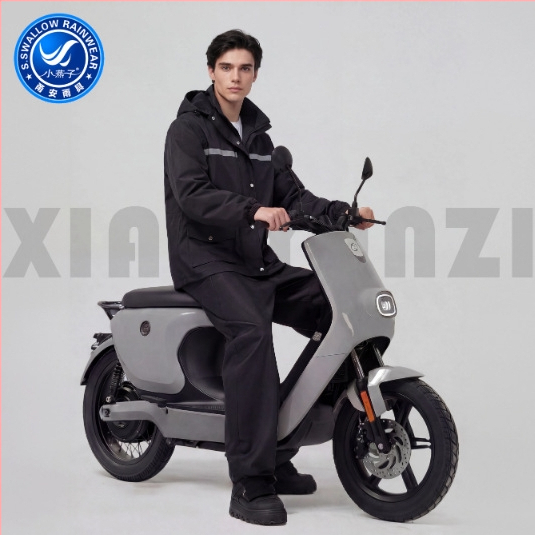 Odvojeni kišni kaput i hlače set za motocikl/električni bicikl, marka Swallow, tkanina 23 denier Spring Spun, vodootporni PVC sloj, za odraslu osobu