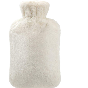 2 L-es vízmelegítő palack, négyszögletes formájú, természetes gumi + plüss, kéz- és lábmelegítő, levehető és mosható