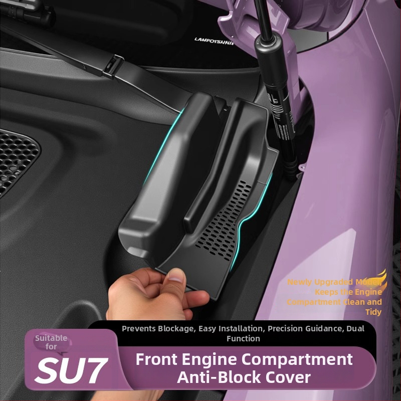 Protecție din plastic pentru capota din față cu canal de ghidare a apei și bandă anti-blocare pentru Xiaomi SU7 — accesoriu de modificare auto