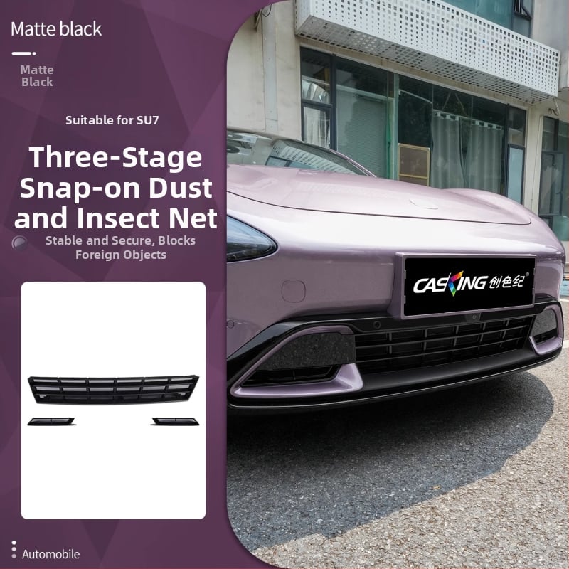 Protecție din plastic pentru capota din față cu canal de ghidare a apei și bandă anti-blocare pentru Xiaomi SU7 — accesoriu de modificare auto