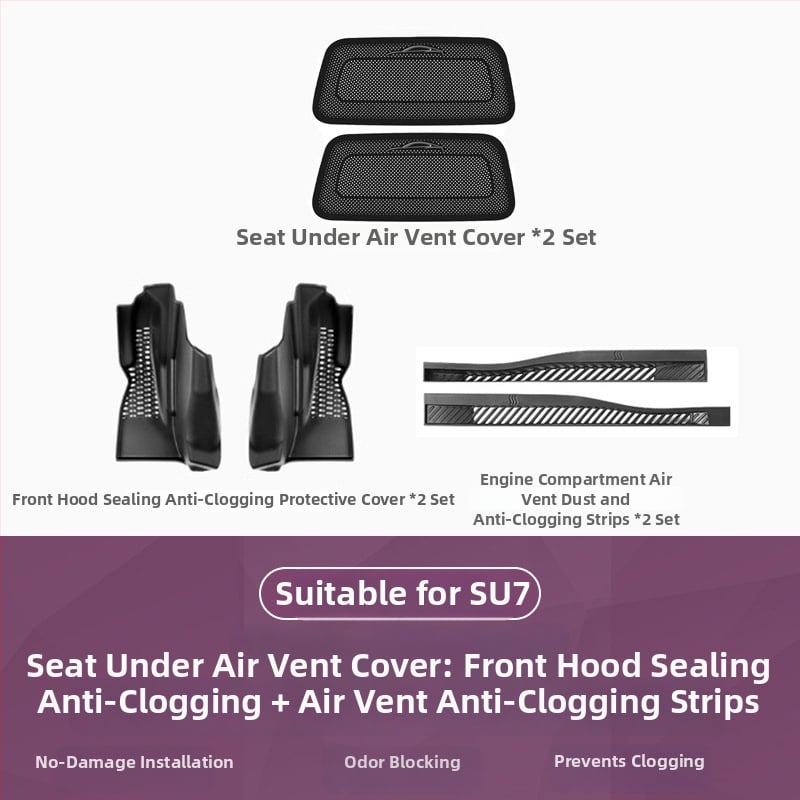 Protecție din plastic pentru capota din față cu canal de ghidare a apei și bandă anti-blocare pentru Xiaomi SU7 — accesoriu de modificare auto