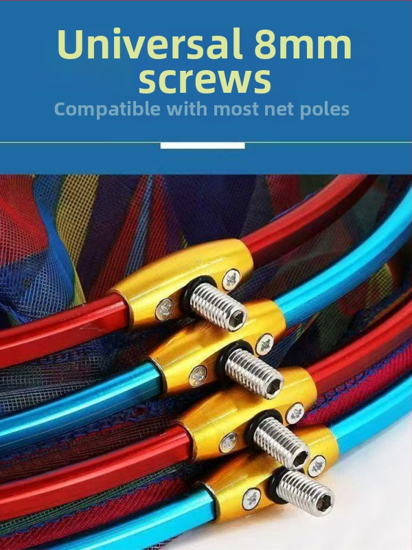 Glava mreže za ribolov od aluminijske legure, brzo sušenje, 8 mm spoj, dubine 15–28 cm, nosivost 35
