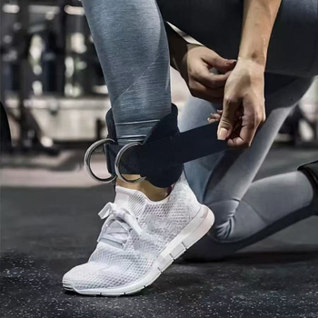 Глезенна скоба със съпротивителна лента за тренировка – Qze, полиестерно влакно, защитна част: глезен, категория: глезенна скоба, за фитнес