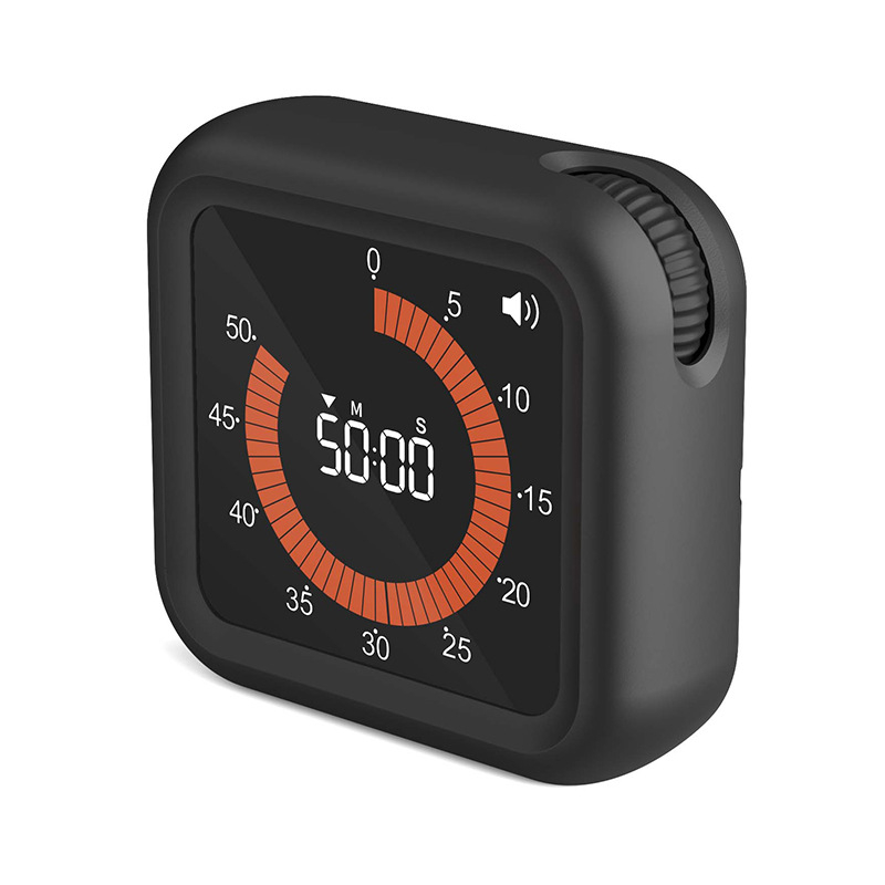 Визуален кухненски таймер с LCD дисплей, безшумен електронен таймер за учене и готвене, пластмасов корпус, захранван с батерии
