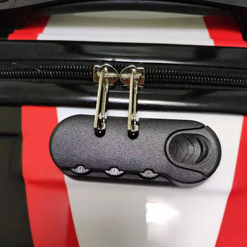 Taekwondo mintázatú kézipoggyász, cipzár, ABS külső, univerzális kerekek, jelszavas zár