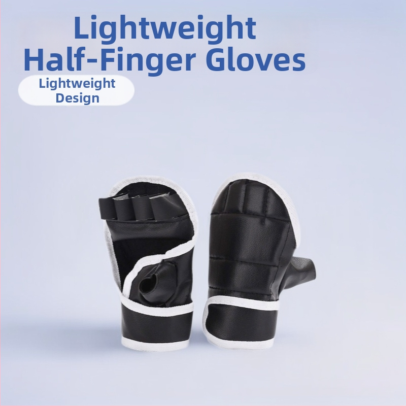 MMA boxerkové rukavice s polovičným prstom pre dospelých – Taekwondo tréning, ochrana zápästia, 46,5 g, vydanie 2025