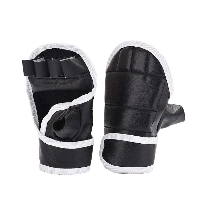 Félujjas MMA bokszkesztyűk felnőtteknek – Taekwondo edzés, csuklóvédelem, 46,5 g, 2025-ös kiadás