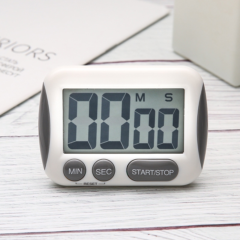 Digitalni kuhinjski timer s LCD zaslonom, baterijsko napajanje, plastično kućište, pravokutnog oblika