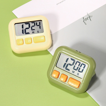 Elektronički timer, kvadratno ABS kućište, LED brojčani zaslon, baterijsko napajanje, kubni dizajn, funkcija odbrojavanja i štoperica