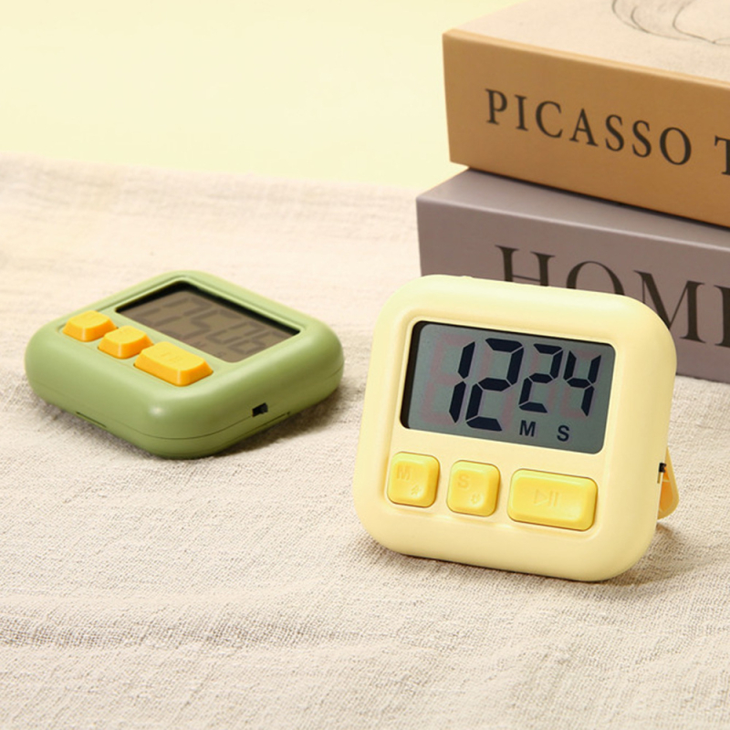 Elektronički timer, kvadratno ABS kućište, LED brojčani zaslon, baterijsko napajanje, kubni dizajn, funkcija odbrojavanja i štoperica