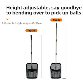 Zberač loptičiek na stolný tenis, prenosný, teleskopická sieť s košíkom na zber