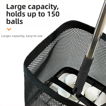 Zberač loptičiek na stolný tenis, prenosný, teleskopická sieť s košíkom na zber