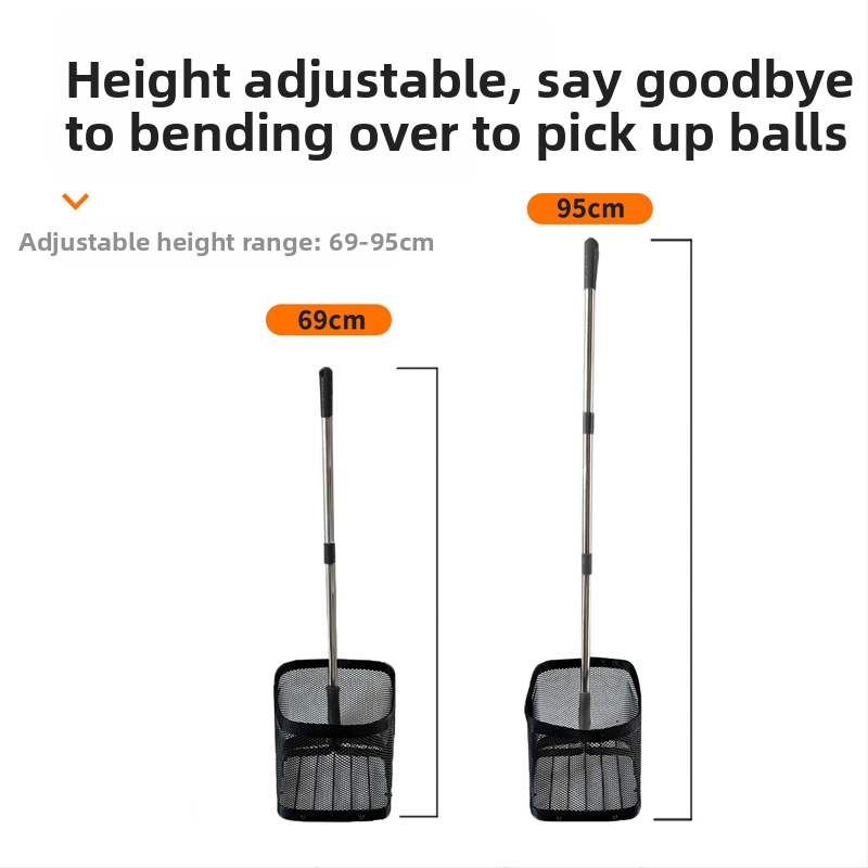 Zberač loptičiek na stolný tenis, prenosný, teleskopická sieť s košíkom na zber