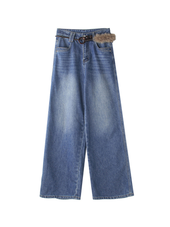 Traperice ravnog kroja, Korejskog stila, visokim strukom, 95% pamuk + 5% poliester, jesen 2025