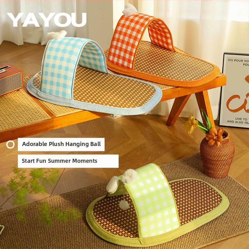 Котешко гнездо с ратанова подложка и пяна – гнездо за домашни любимци, марка Ya you, произход Zhejiang